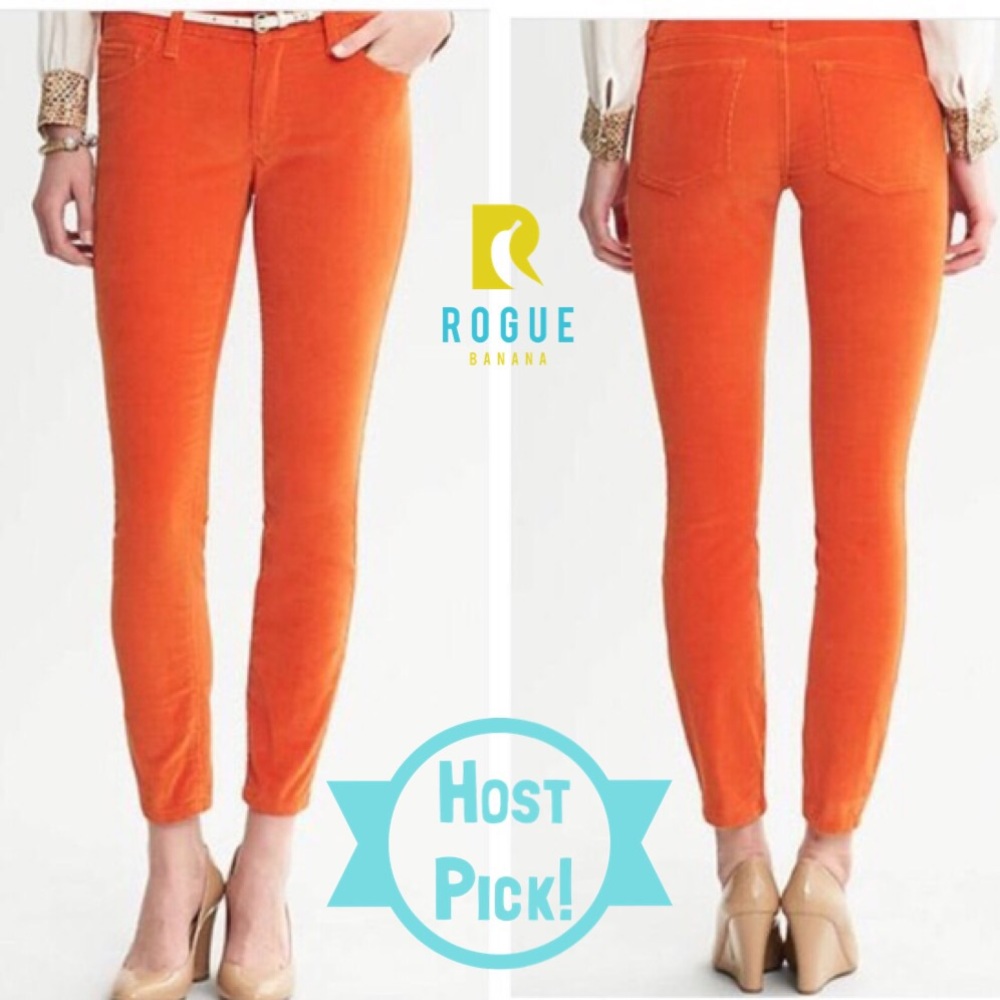 HP!🍌Banana Republic Corduroy Orange Skinny Pants